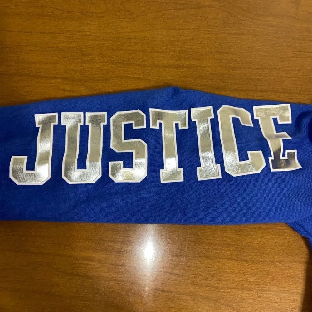 Justice full zip up hoodie jacket size 18/20